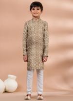 Cotton Multi Traditional Wear Digital Printed Kids Kurta Pajama